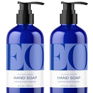 EO Liquid Hand Soap, 12 Ounce (Pack of 2), French Lavender, Organic Plant-Based
